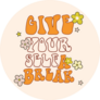 Give Yourself A Break 70s Slogan Sticker