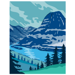 Glacier National Park And Kintla Lake In Montana Sticker