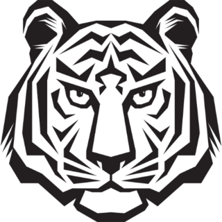 Glaring Tiger Head Sticker