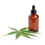 Glass Bottle With Cbd Oil And Cannabis Leaves Sticker