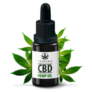 Glass Cbd Bottle With Marijuana Leaves Sticker