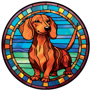 Glass Dachshund Sticker