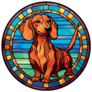 Glass Dachshund Sticker