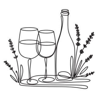 Glass & Lavender Sticker