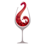 Glass Of Red Wine Icon Sticker