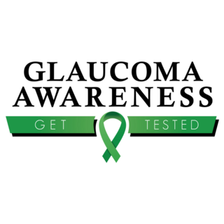 Glaucoma Awareness Ribbon, Get Tested Sticker