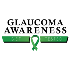Glaucoma Awareness Ribbon, Get Tested Sticker