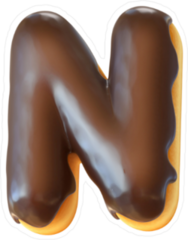 Glazed Donut Font Letter O Sticker