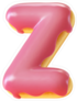 Glazed Donut Font Letter Z Sticker