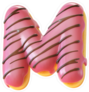 Glazed Donut Letter M Sticker