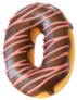 Glazed Donut Number Zero Sticker