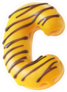 Glazed Frosted Donut Font Letter C Sticker