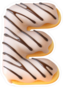 Glazed Frosted Donut Font Letter E Sticker