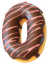 Glazed Frosted Donut Font Letter O Sticker