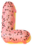 Glazed Sprinkle Donut Font Letter L Sticker