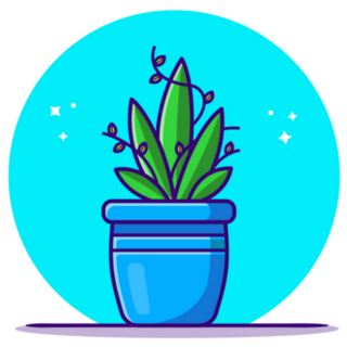 Glimmering House Plant Sticker