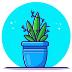 Glimmering House Plant Sticker