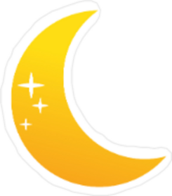 Glimmering Moon Icon Sticker