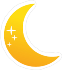 Glimmering Moon Icon Sticker