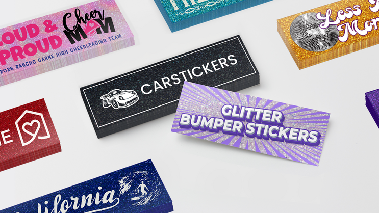 Glitter Bumper Sticker Stacks