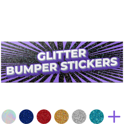 Glitter Bumper Stickers Thumb
