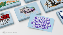 Glitter Printed Transfer Decal Stacks