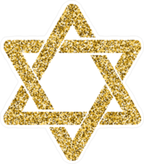 Glitter Star of David Sticker