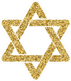 Glitter Star of David Sticker