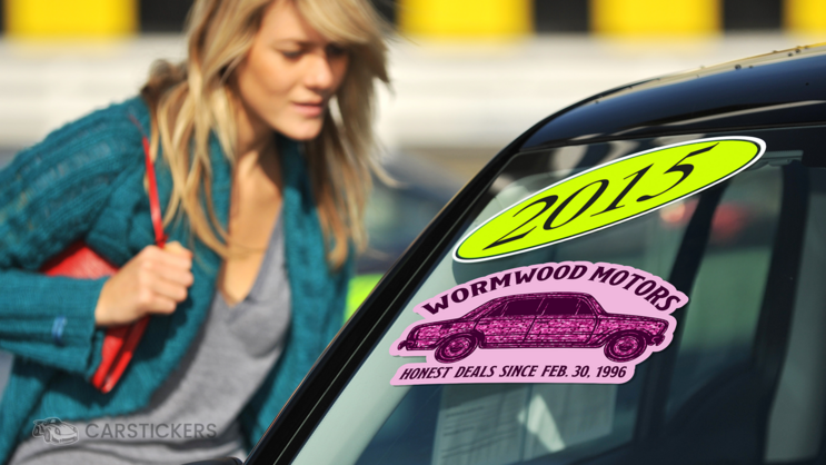 Glitter Sticker on Used Car