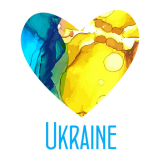Glory To Ukraine Blue Yellow Heart Sticker