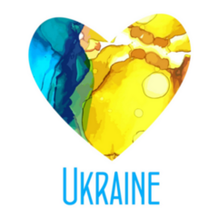 Glory To Ukraine Blue Yellow Heart Sticker