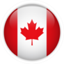 Glossy Canada Flag Button Sticker