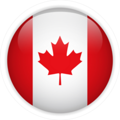 Glossy Canada Flag Button Sticker