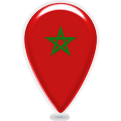 Glossy Colorful Morocco Map Point Sticker