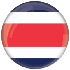 Glossy Costa Rica Flag Sticker