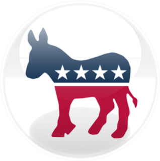 Glossy Democratic Party Logo Sticker
