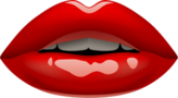 Glossy Female Red Lips Sticker