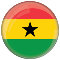 Glossy Ghana Flag Sticker