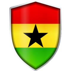 Glossy Ghana Shield Sticker