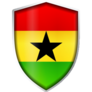 Glossy Ghana Shield Sticker