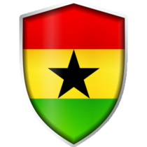 Glossy Ghana Shield Sticker