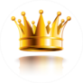 Glossy Golden Crown Sticker