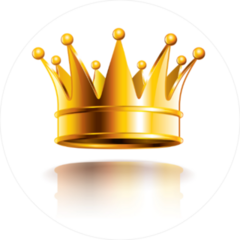 Glossy Golden Crown Sticker