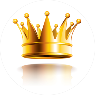 Glossy Golden Crown Sticker