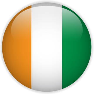 Glossy Ireland Flag Button Sticker