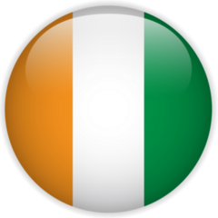 Glossy Ireland Flag Button Sticker