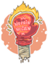 Glove For Boxing No Pain No Gain Illustration Sticker