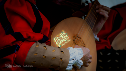 Glow Printed Transfer Decal on Lute