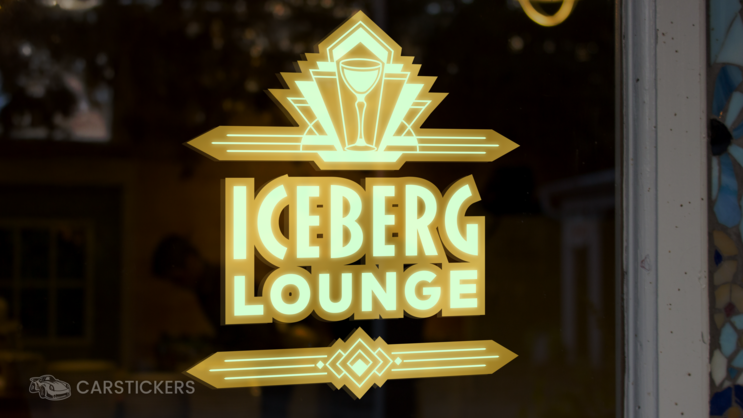 Glow Printed Transfer Decal on Restaurant Window