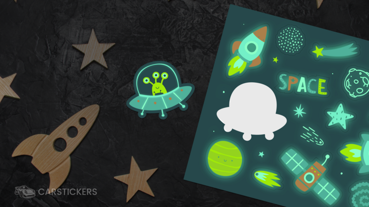 Glow Sticker Sheets Applied